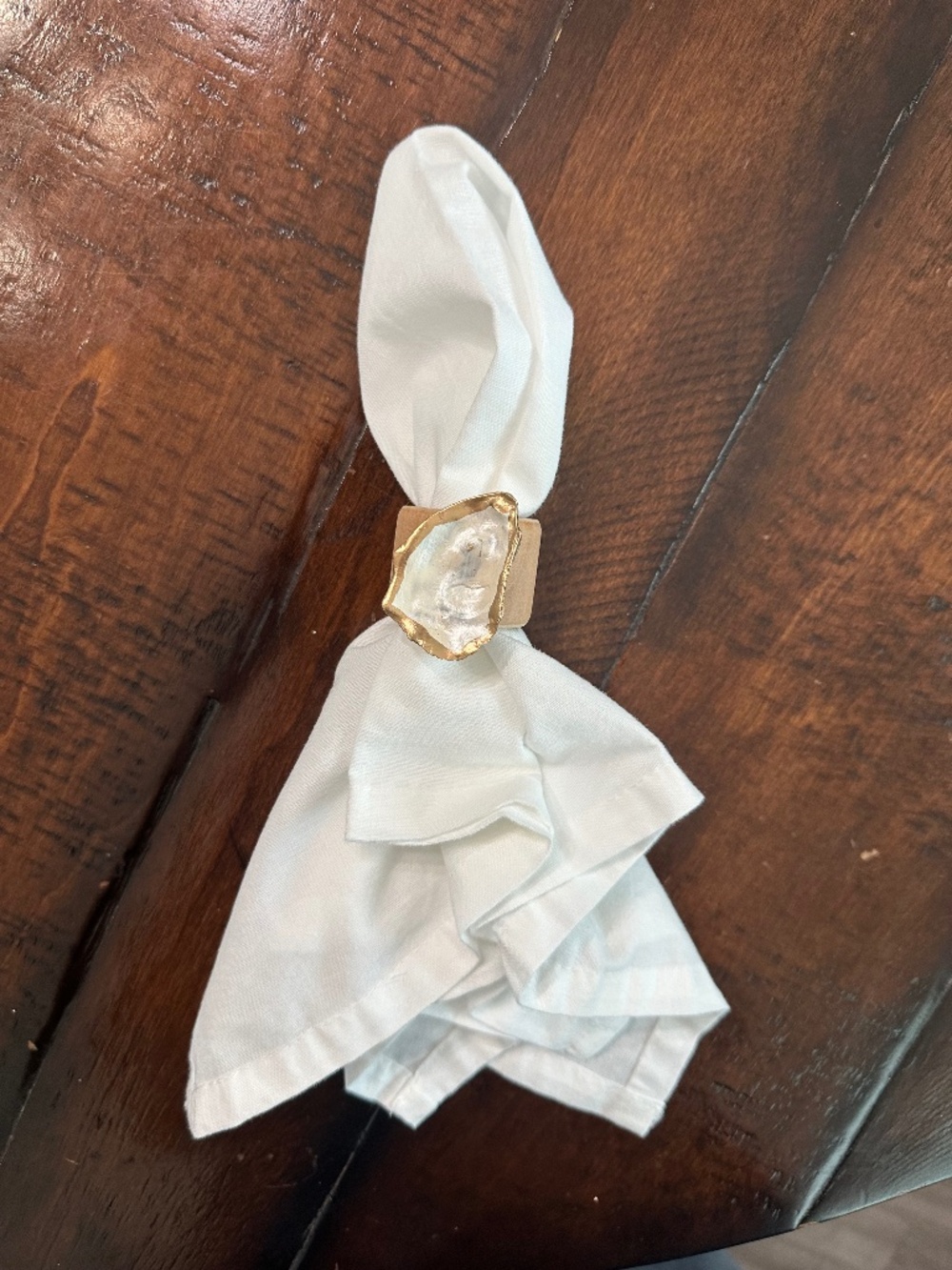 Oyster Shell Set of Napkin Rings